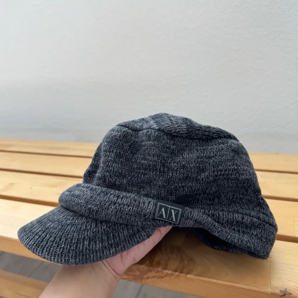 Armani Exchange Women’s Charcoal Knit Cap, size Large/XLarge-G/TG